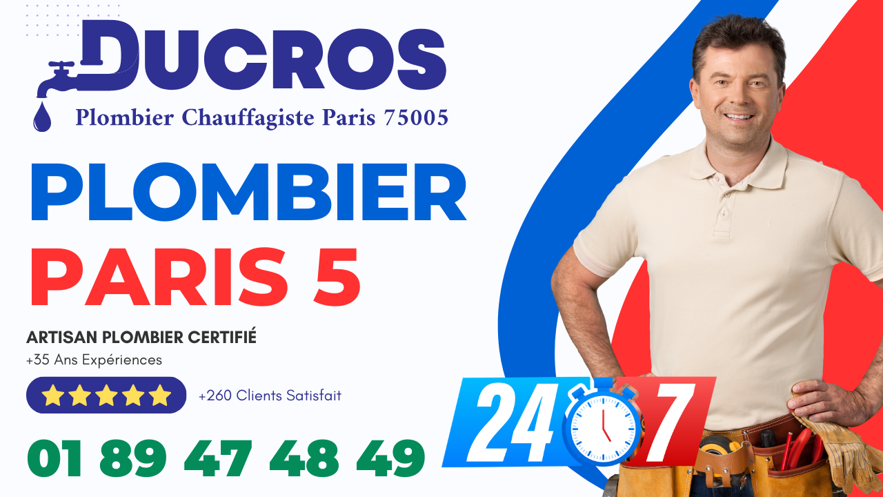 besoin d'un plombier à paris 75005 ? intervention rapide et efficace pour tous vos problèmes de plomberie : fuites, débouchage, installation et dépannage. devis gratuit.