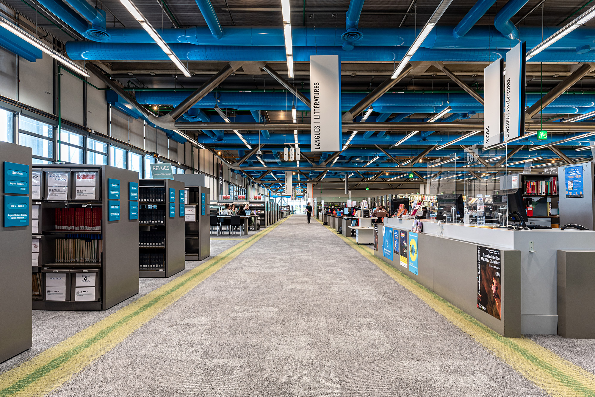 informations sur les travaux au centre pompidou, la réinstallation de la bibliothèque et les accès pendant la période de rénovation.